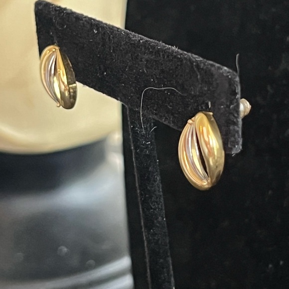 Sterling Silver/ 14kt gold earrings - Picture 4 of 5